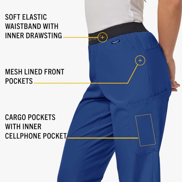 Carhartt Women's Work Cargo, Royal Blue, Petite Medium - Picture 2 of 3